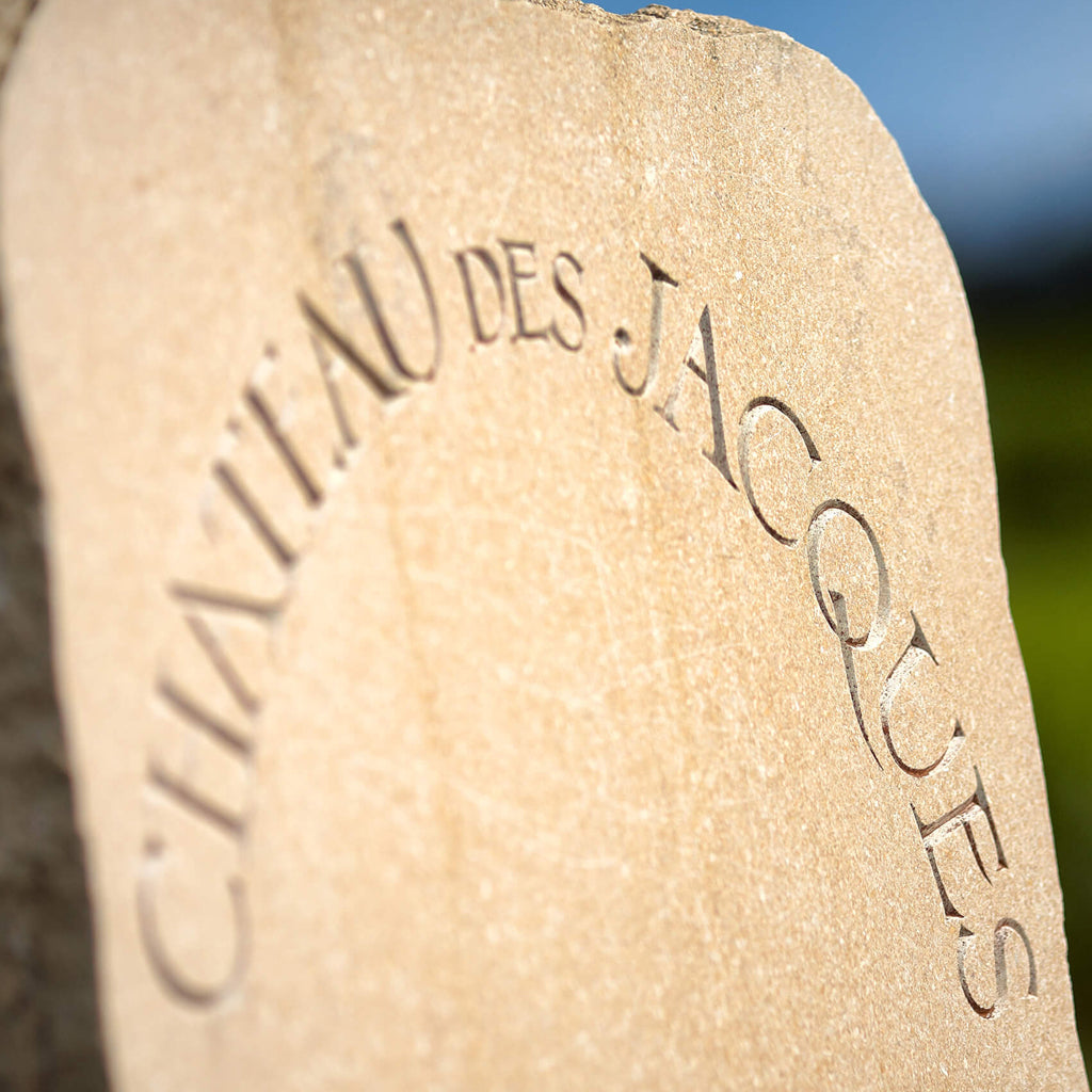 Chateau des Jacques Vineyard Marker Stone