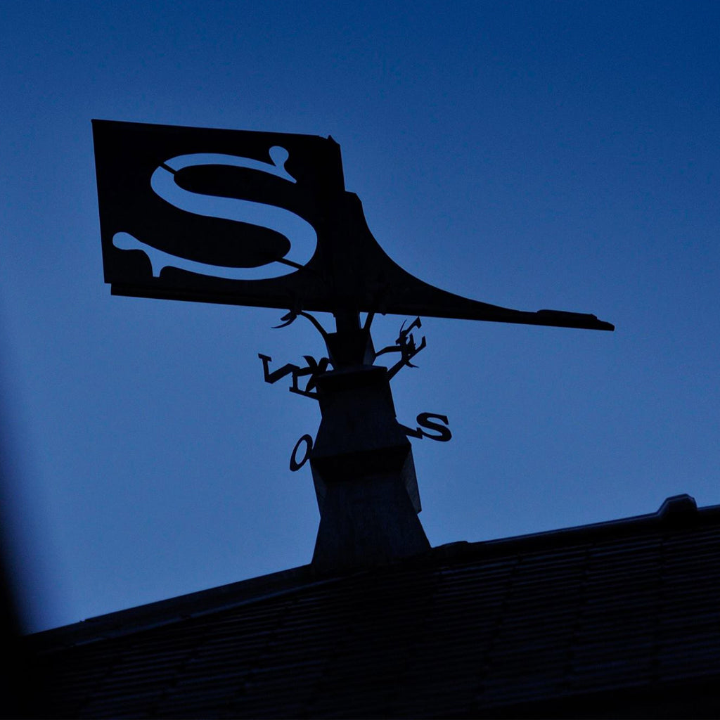 Silhouette of Champagne Salon Weathervane
