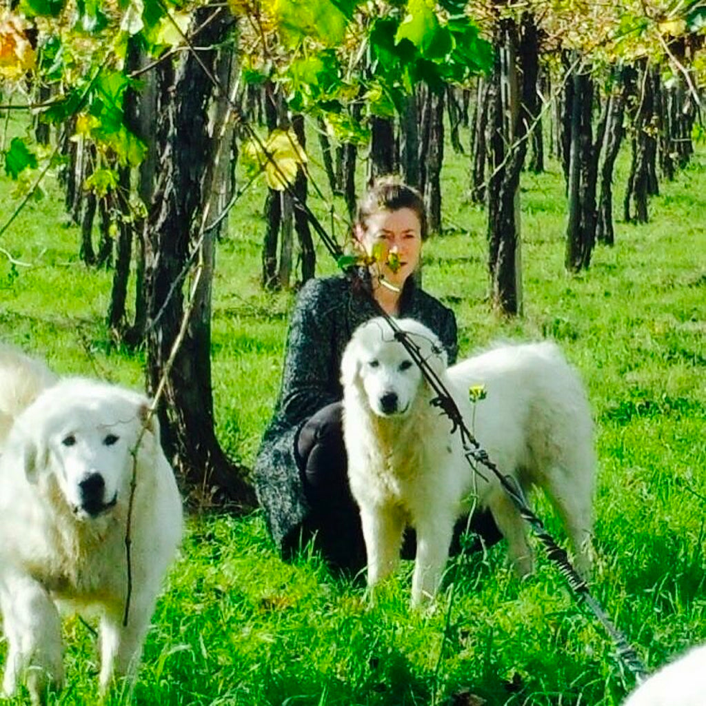 Cristiana Tiberio with her dogs Falco and Freda