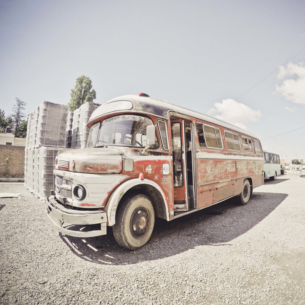 La Riojana Old Bus Outside Winery
