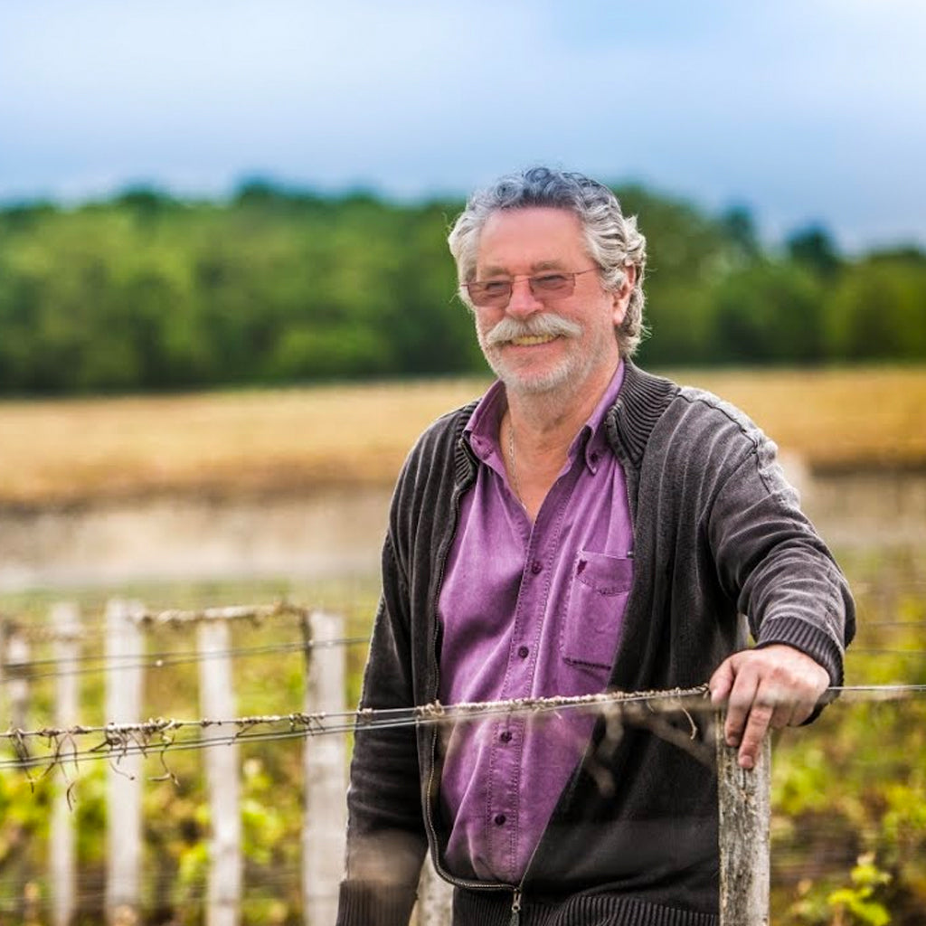Jacky Blot stood in his vineyards in Montlouis