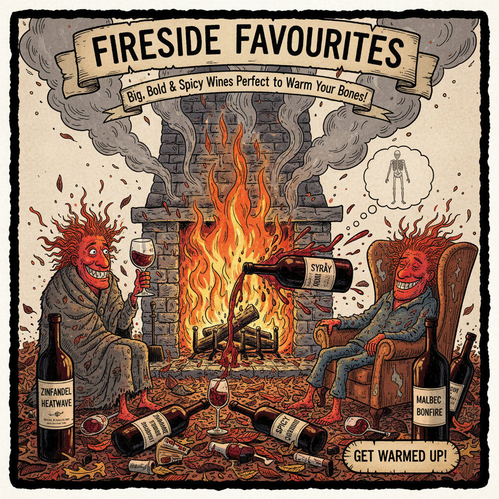 FIRESIDE FAVOURITES: BIG, BOLD & SPICY WINES PERFECT TO WARM YOUR BONES!