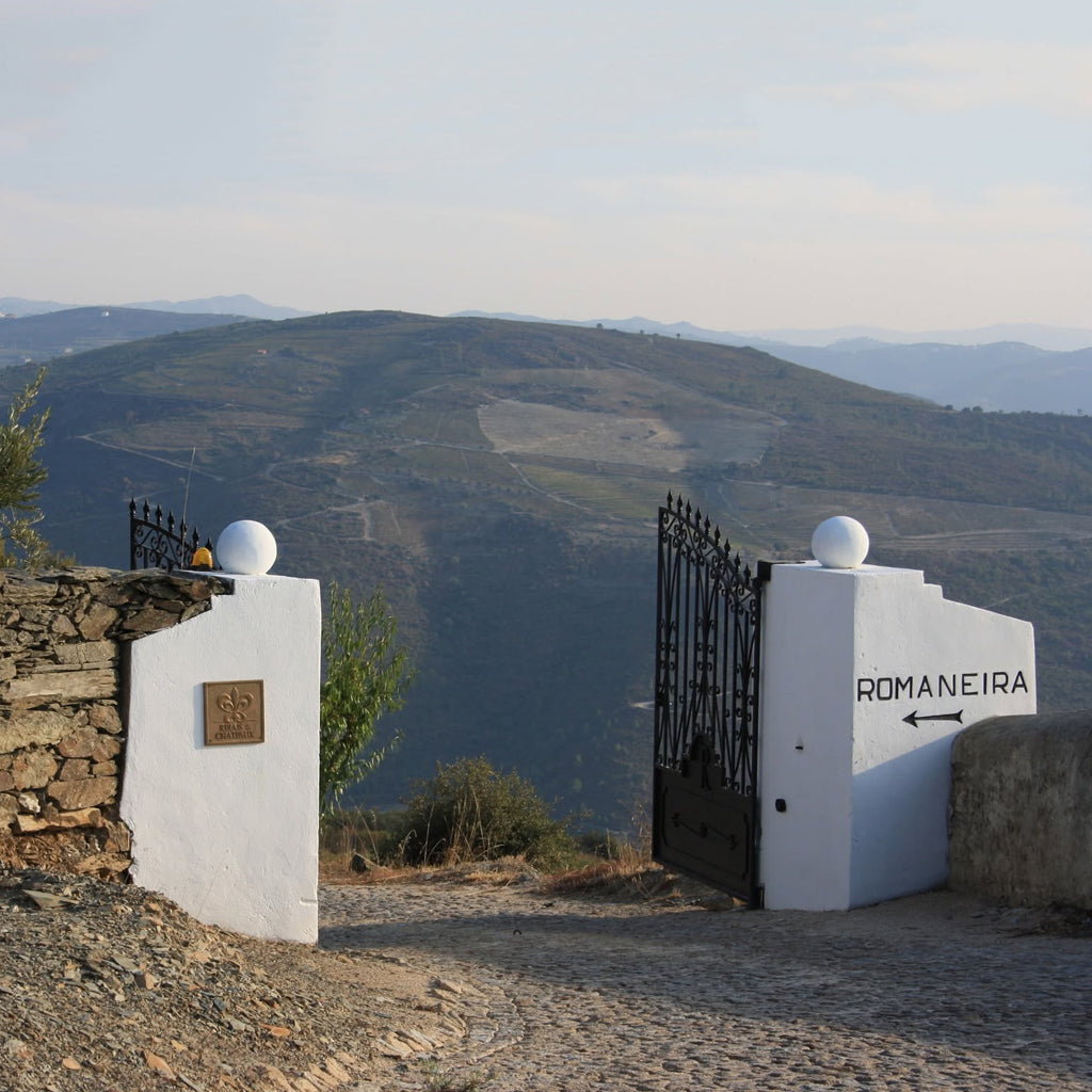 Entrance gates to Quinta da Romaneira in Portugals Douro Valley