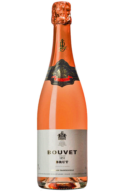 Bottle of Bouvet Ladubay 1851 Rosé Brut NV on a white background