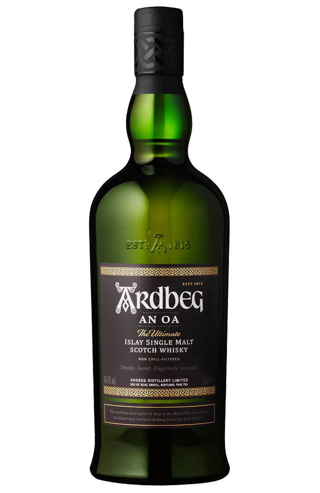 Ardbeg An Oa Islay Single Malt Scotch Whisky on a white background