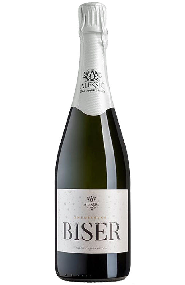 Aleksić Winery Biser Vintage Sparkling Wine from Serbia Bottle