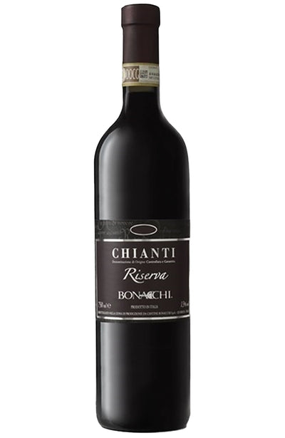 Bonacchi Chianti Riserva Red Wine Bottle on a white background