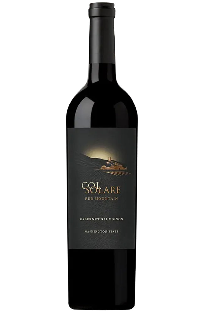 Col Solare Red Mountain Cabernet Sauvignon Bottle on a White Background