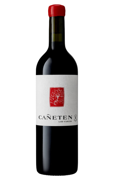Los Vascos Wine bottle with 'Canetén' label on a white background