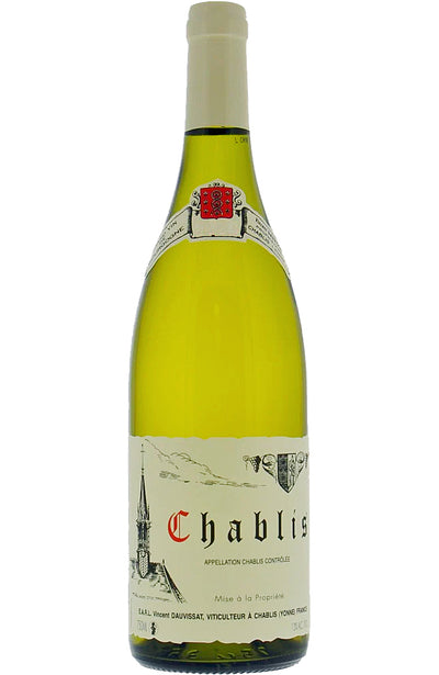 Vincent Dauvissat Chablis Bottle on a white background
