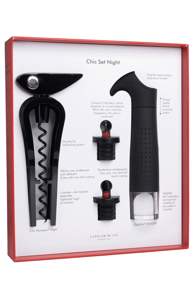 L'Atelier du Vin Chic Set Night Wine Accessory Gift Set