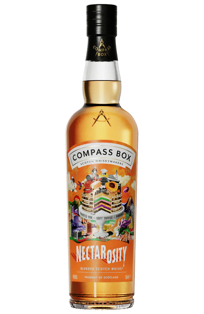 Compass Box Nectarosity whisky bottle on a white background