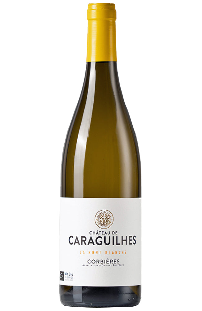 Château de Caraguilhes La Font Blanche Corbières White Wine Bottle
