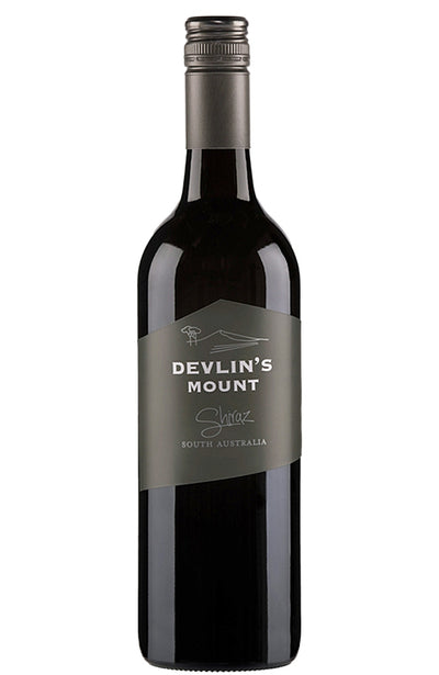 Byrne Vineyards Wine bottle labeled 'Devlin's Mount Shiraz' on a white background
