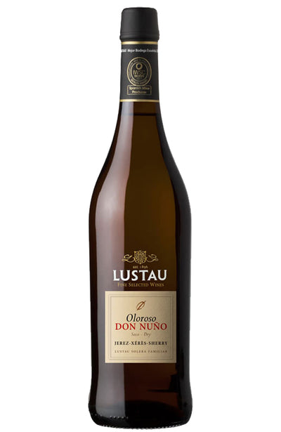 Lustau Oloroso Don Nuno Sherry Bottle on a white background
