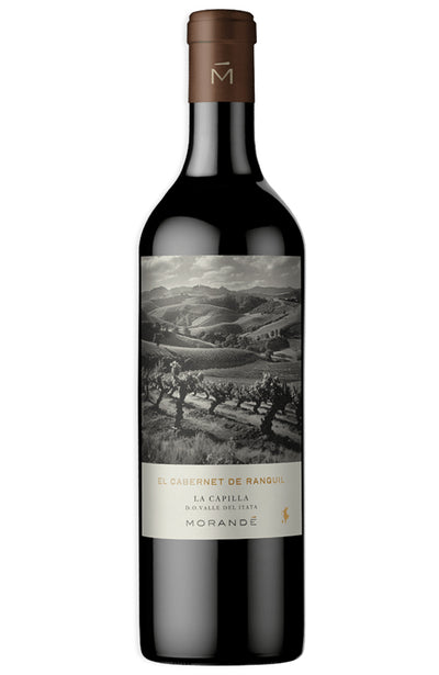 Morandé El Cabernet de Ranquil Cabernet Sauvignon Red Wine Bottle on a white background