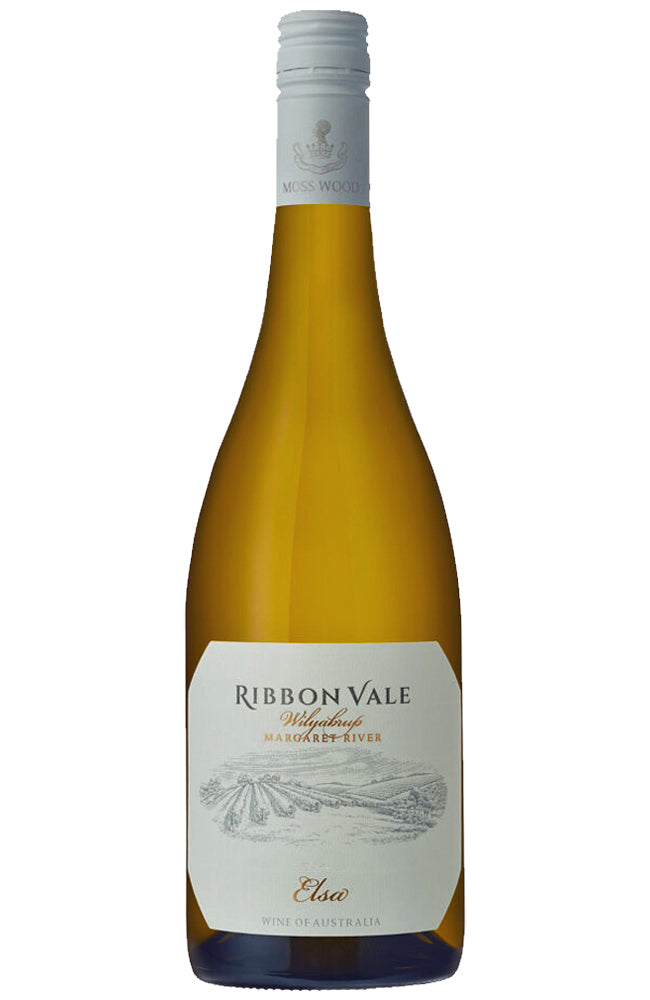 Moss Wood Ribbon Vale 'Elsa' White Wine Bottle