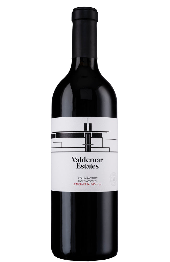 Bottle of Valdemar Estates Entre Nosotros Cabernet Sauvignon Red Wine on a white background