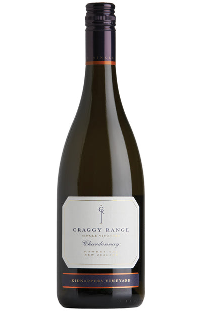 Craggy Range Kidnappers Vineyard Chardonnay White Wine Bottle on a white background