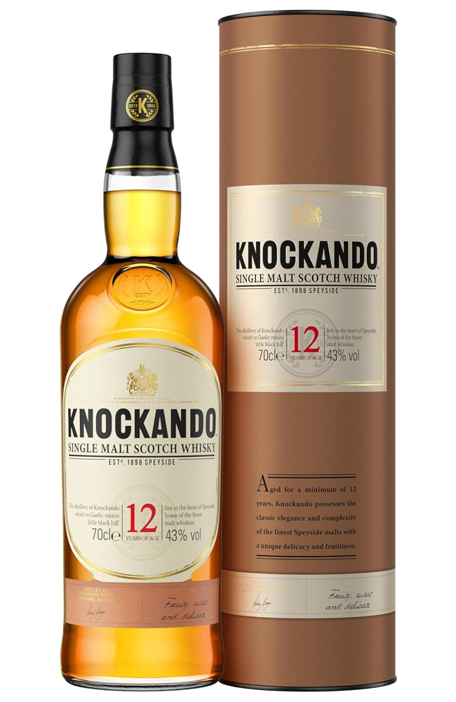 Knockando 12 Year Old Speyside Single Malt Scotch Whisky Gift Tube and Bottle