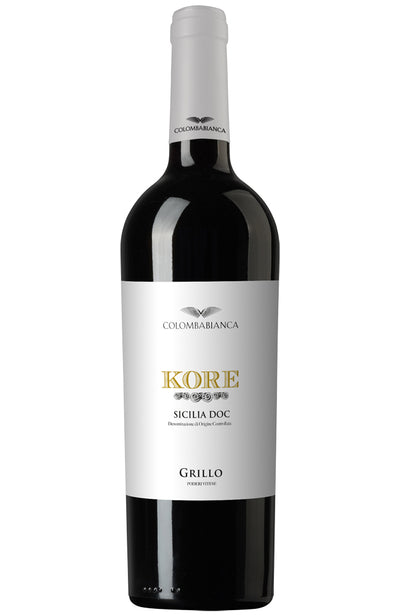 Colomba Bianca 'Kore' Grillo Sicilian White Wine Bottle