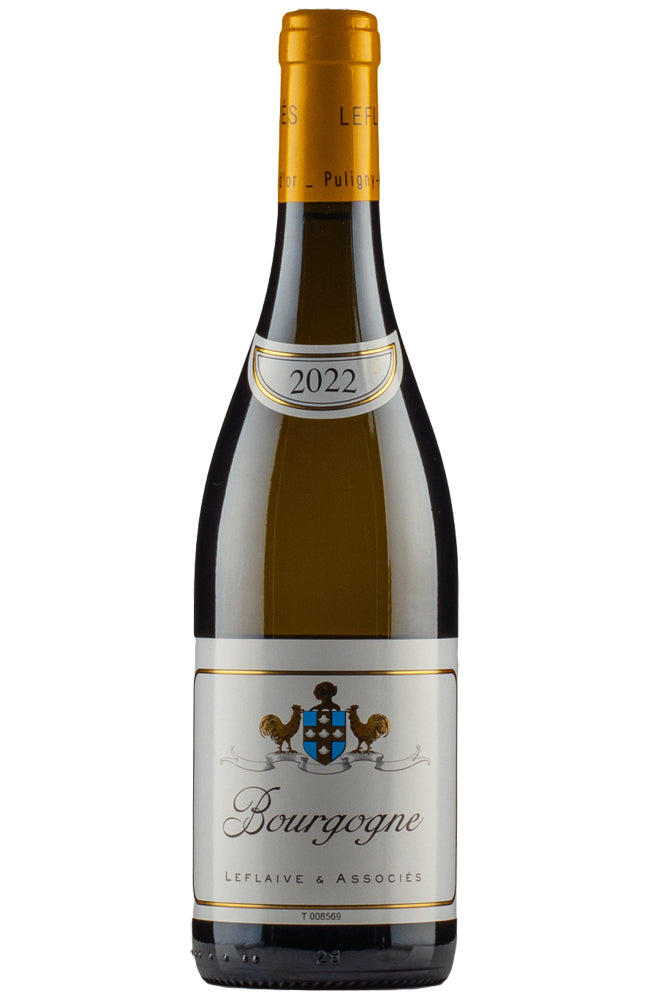 Bottle of Leflaive & Associés Bourgogne Blanc on a white background