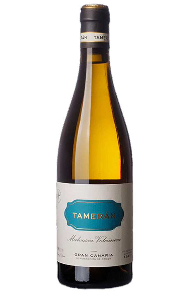 Bodega Tamerán, Gran Canaria Malvasía Volcánica Wine Bottle on a white background