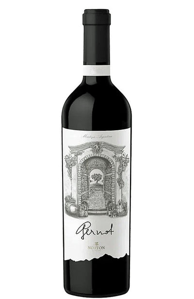 A bottle of Norton Gernot Langes Red Wine against a plain white background.