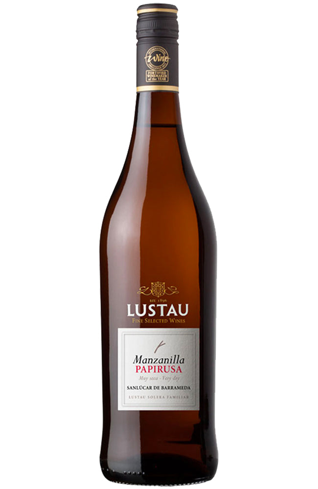 Lustau Manzanilla Papirusa Solera Familiar Sherry Bottle