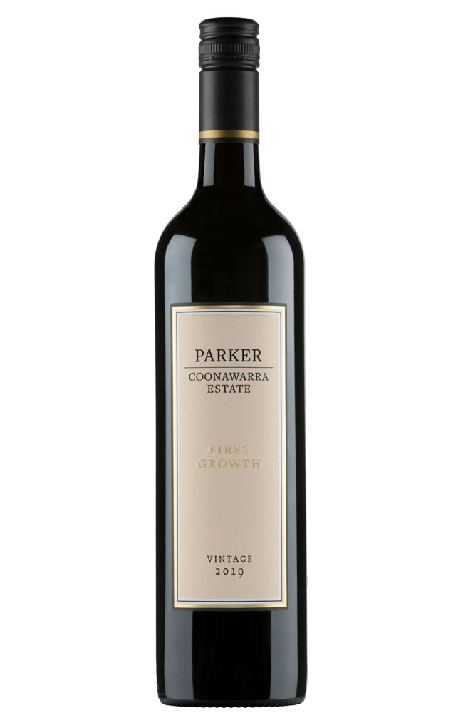 Wine bottle with 'Parker Coonawarra Estate' label on a white background