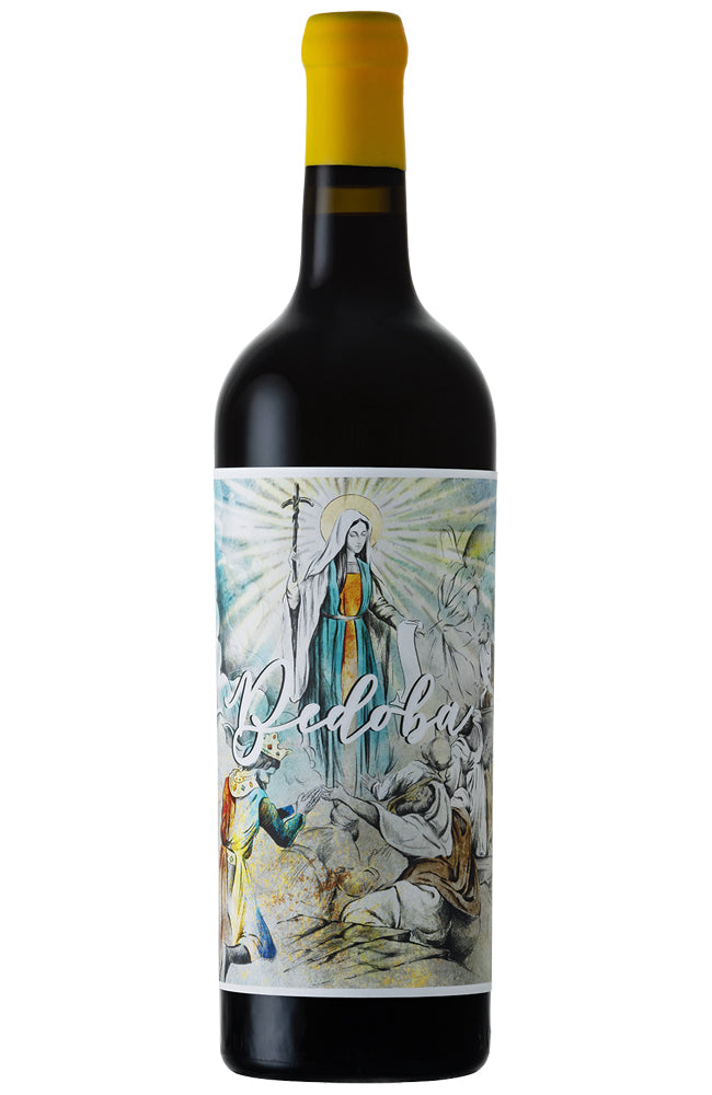 Bedoba Saperavi Reserve Georgian Red Wine Bottle on a white background