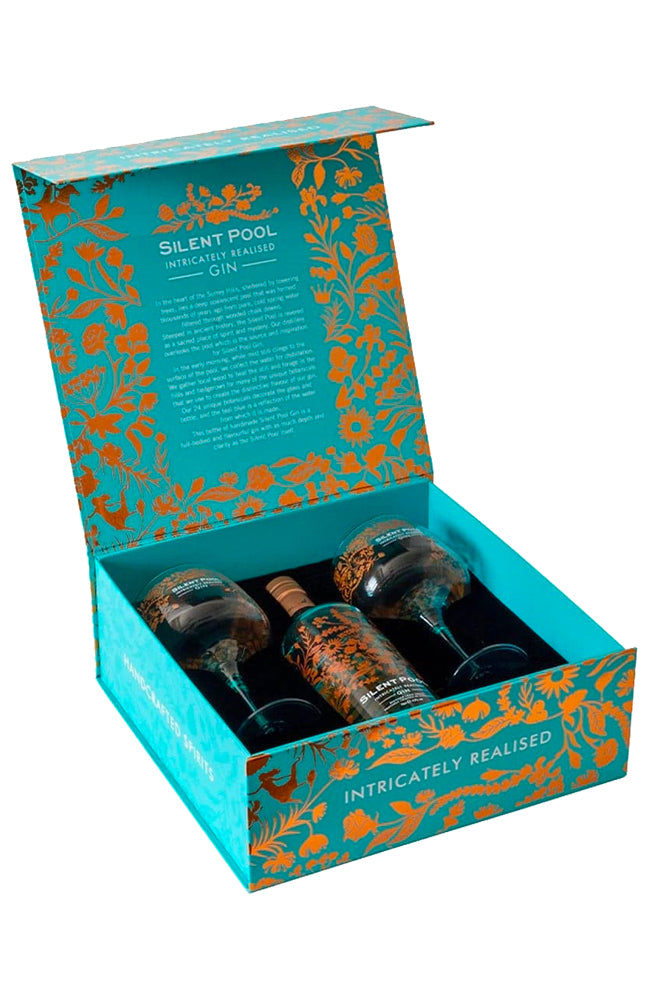 Silent Pool Gin & Copa Glasses Gift Set