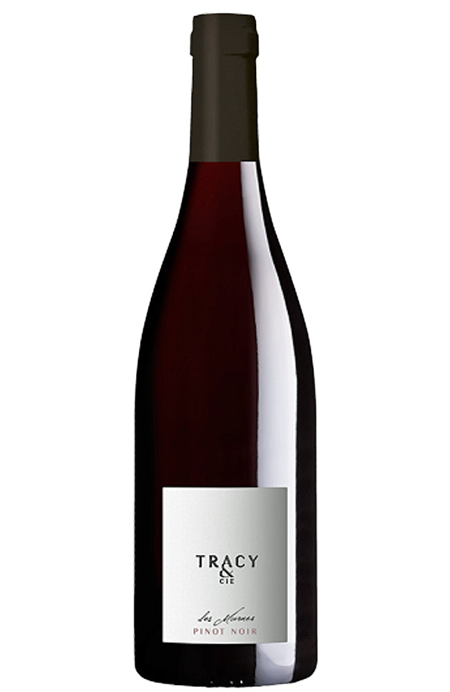 Tracy & Cie Les Marnes Pinot Noir Red Wine Bottle on a white background