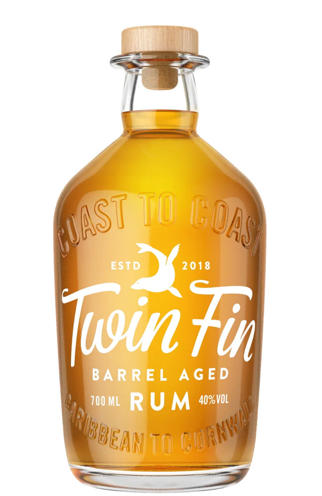 Twin Fin Barrel Aged Rum Bottle