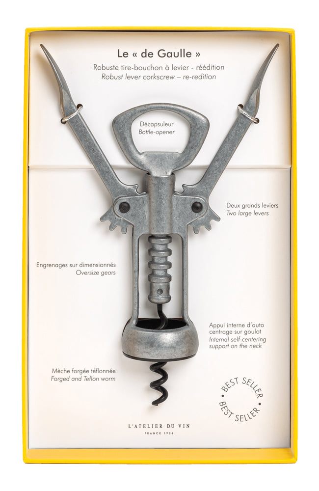L'Atelier du Vin "de Gaulle" Lever Corkscrew