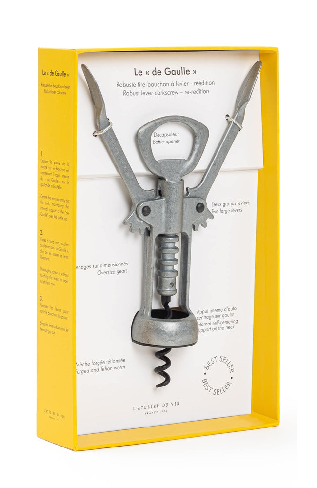L'Atelier du Vin "de Gaulle" Lever Corkscrew