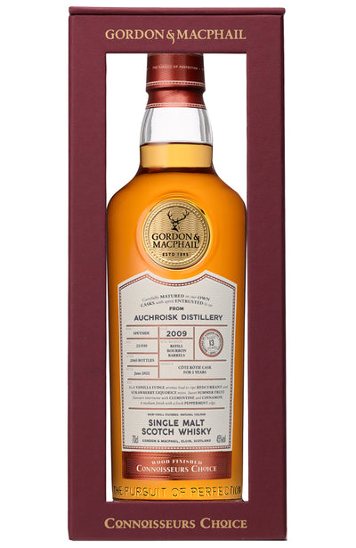 Gordon & MacPhail Connoisseurs Choice Auchroisk Distillery Single Speyside Malt Scotch Whisky Côte Rôtie Finish Bottle 2009