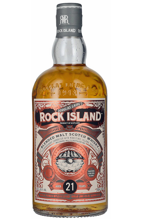 ROCK ISLAND 21 Year Old Blended Malt Scotch Whisky (Gift Tube)