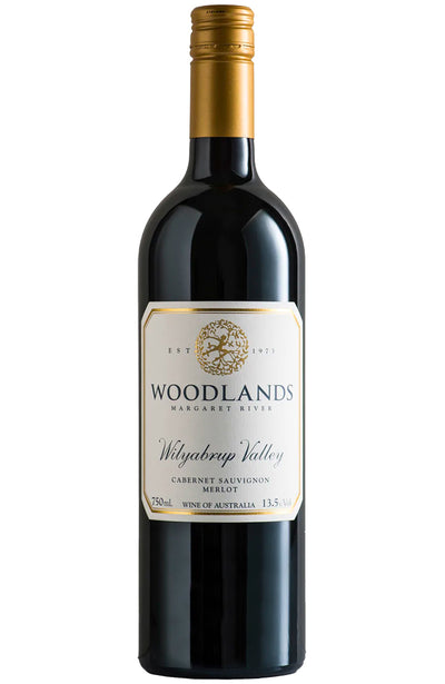 Woodlands Wilyabrup Valley Cabernet Merlot Red Wine Bottle